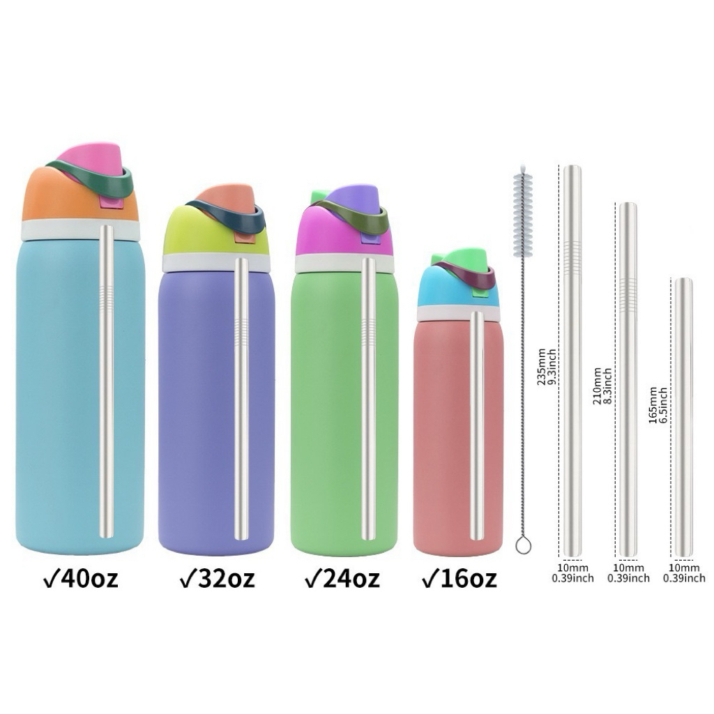 𝗦𝗧𝗥𝗔𝗪 𝗜𝗡𝗢𝗫 | ống hút owala inox tái sử dụng bảo vệ môi trường