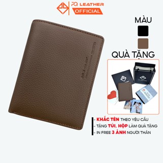 Ví Nam Khắc Tên Theo Yêu Cầu, In Ảnh, Tặng Kèm Túi, Hộp Làm Quà Tặng Thương Hiệu PQ Leather PV29