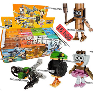 Khay 16 hộp lắp ráp ghép hình tung tung tung sahur đồ chơi cho bé siêu hót