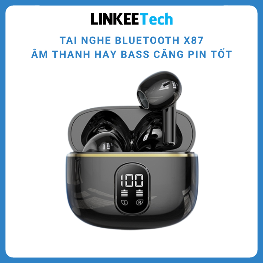 Tai Nghe Bluetooth X87 Cảm Ứng Thông Minh Chống Ồn Tốt Bass Mạnh Pin khỏe- LINKEETECH | BigBuy360 - bigbuy360.vn