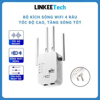 Bộ Kích Sóng Wifi 4 Râu Tốc Độ 1200mbps Phát Xuyên Tường Kết Nối Xa Sóng Mạnh ( Chính Hãng )