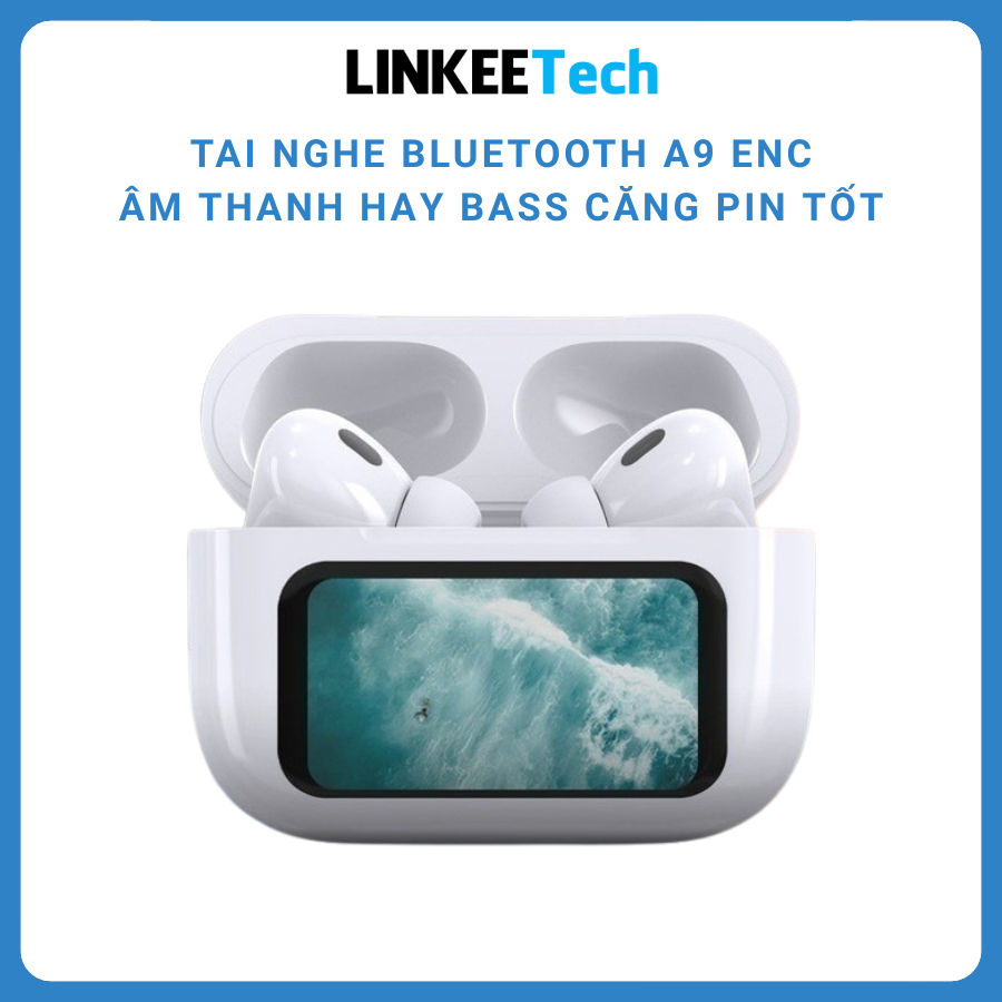 Tai nghe Bluetooth Màn Hình cảm ứng Thông Minh A9 Pro Chống ồn Kháng nước IPX5 EQ Cân bằng âm Thanh cảm biến hồng ngoại