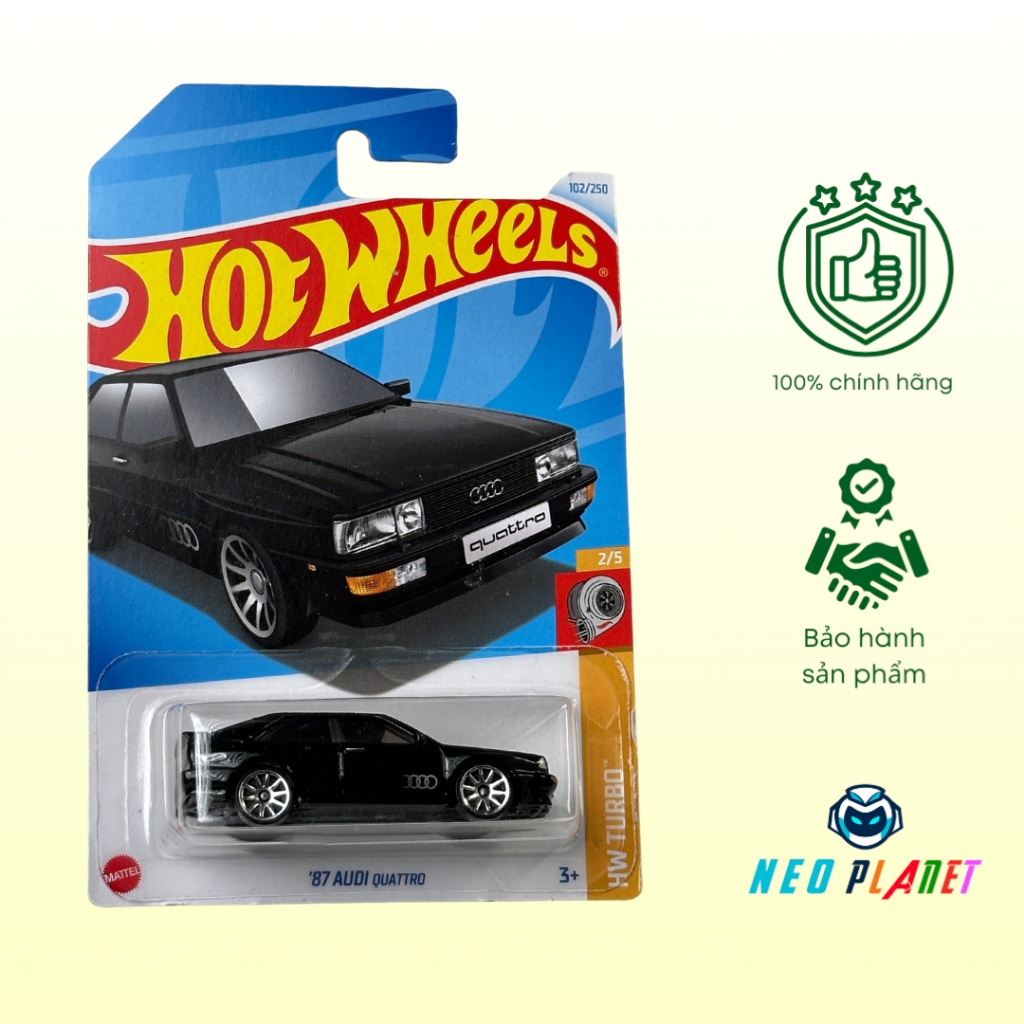 Xe mô hình Hot Wheels basic 87 AUDI QUATTRO