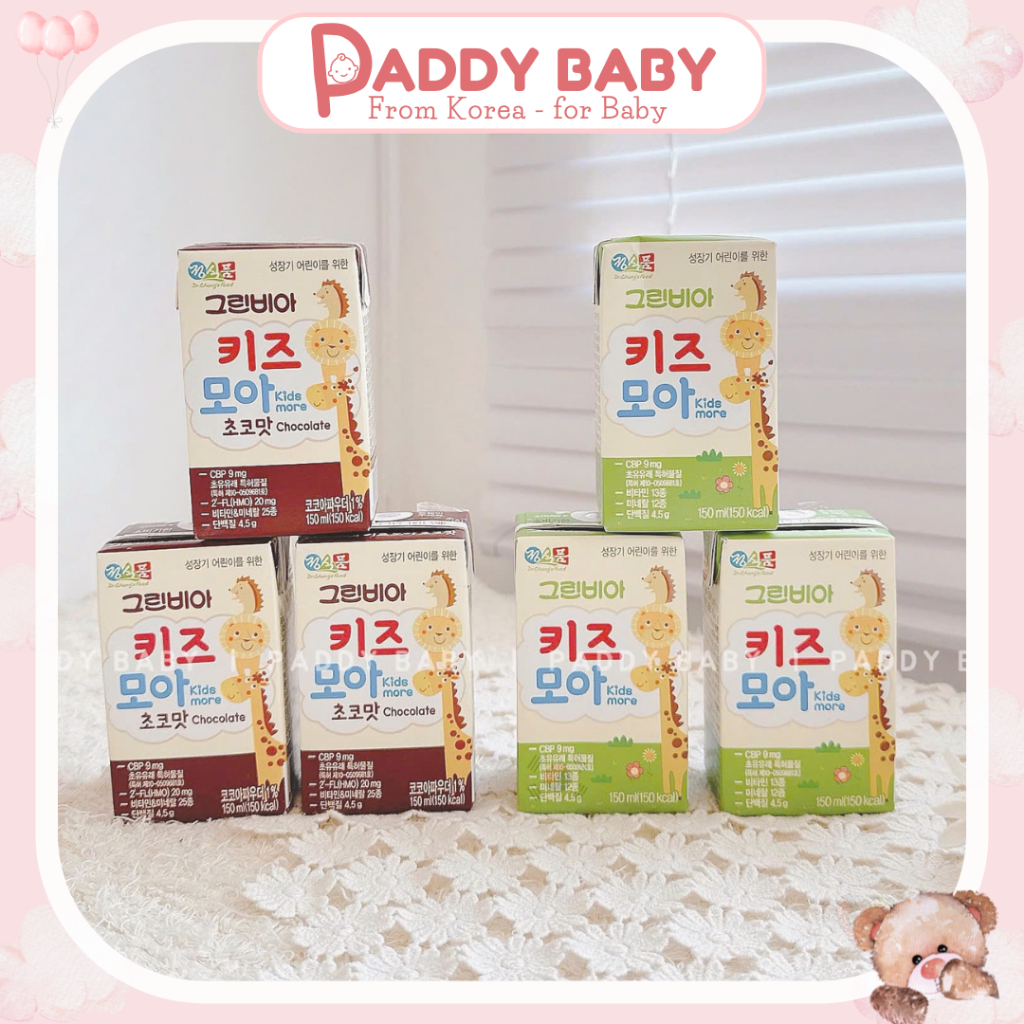 [Thùng 24 hộp] Sữa nước Greenbia Kids More Hàn Quốc tăng chiều cao cân nặng cho bé từ 1 tuổi trở lên