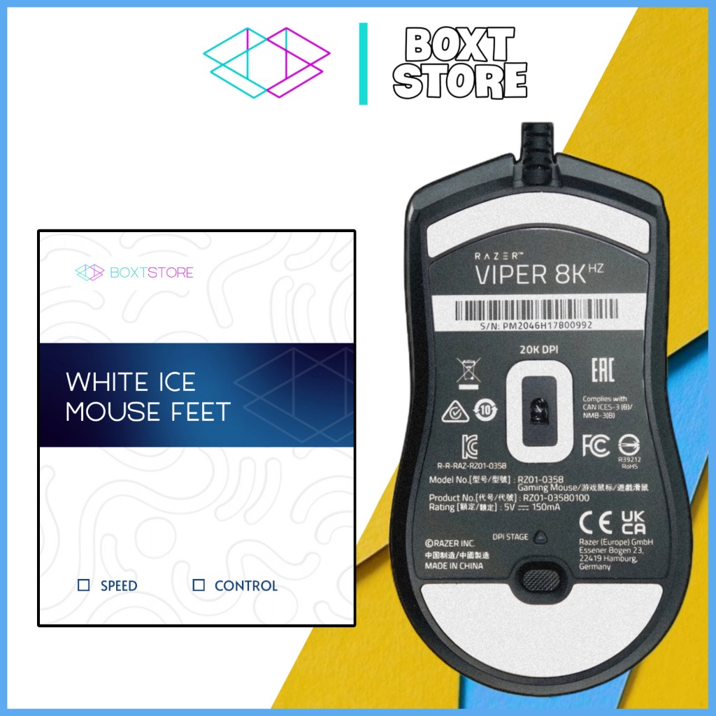 Mouse Feet PTFE WHITE ICE Cho Chuột Razer Viper - Viper 8Khz