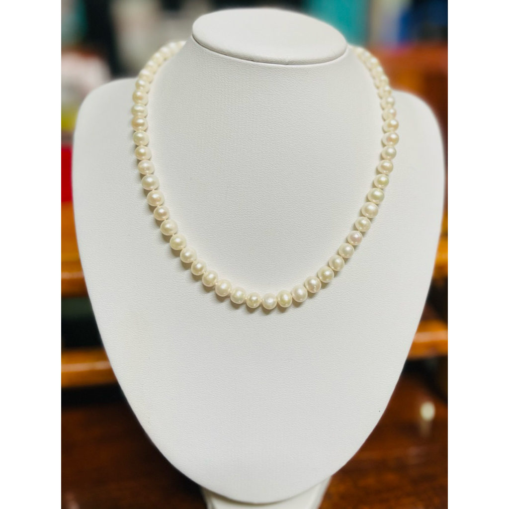 Chuỗi vòng cổ ngọc trai nước ngọt dài 43 cm, ST: từ 7-8 ly, MS: 5272vh