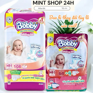 [Hỏa tốc-LIVE/VIDEO 300k] Miếng lót bobby Nb108+6 tã quần mở 1 bên giành cho bé sơ sinh và mẹ dùng thay thế băng vệ sinh