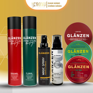  Sáp Vuốt Tóc Glanzen Clay Wax gôm xịt tóc xịt tạo phồng tóc tạo kiểu giữ nếp tóc linh hoạt 