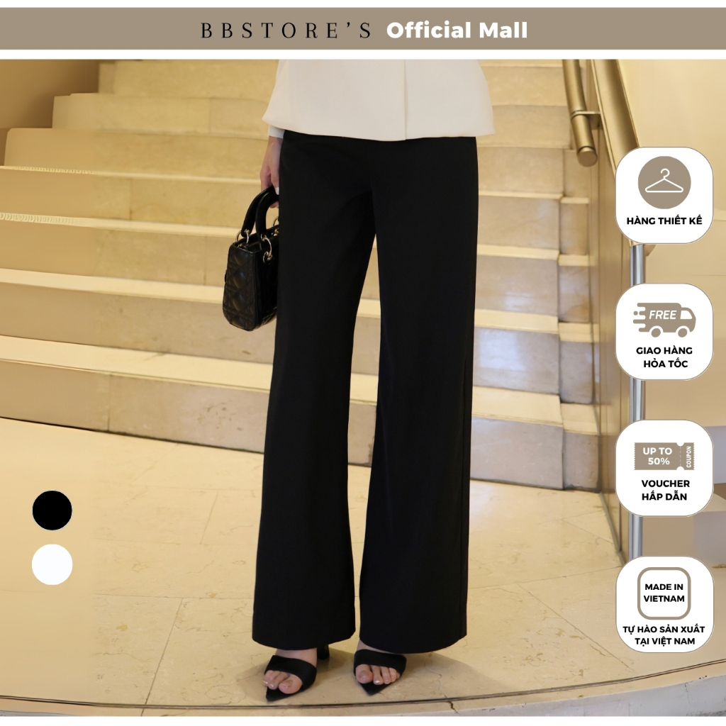 [Gracy by BBSTORE'S] Quần Suông Tiệc Dài Có Đĩa Túi Dọc Túi Mổ 1 Viền Sau Mông - Q4482H