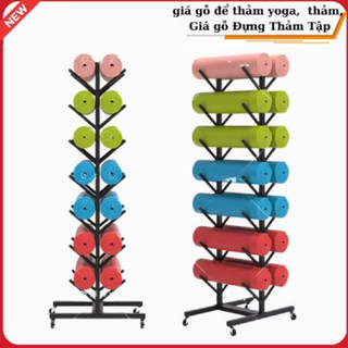 Gía để thảm yoga, kệ treo thảm, Giá Đựng Thảm Tập Yoga Tiết Kiệm Không Gian Tiện Dụng,giá treo đồ tập đa năng