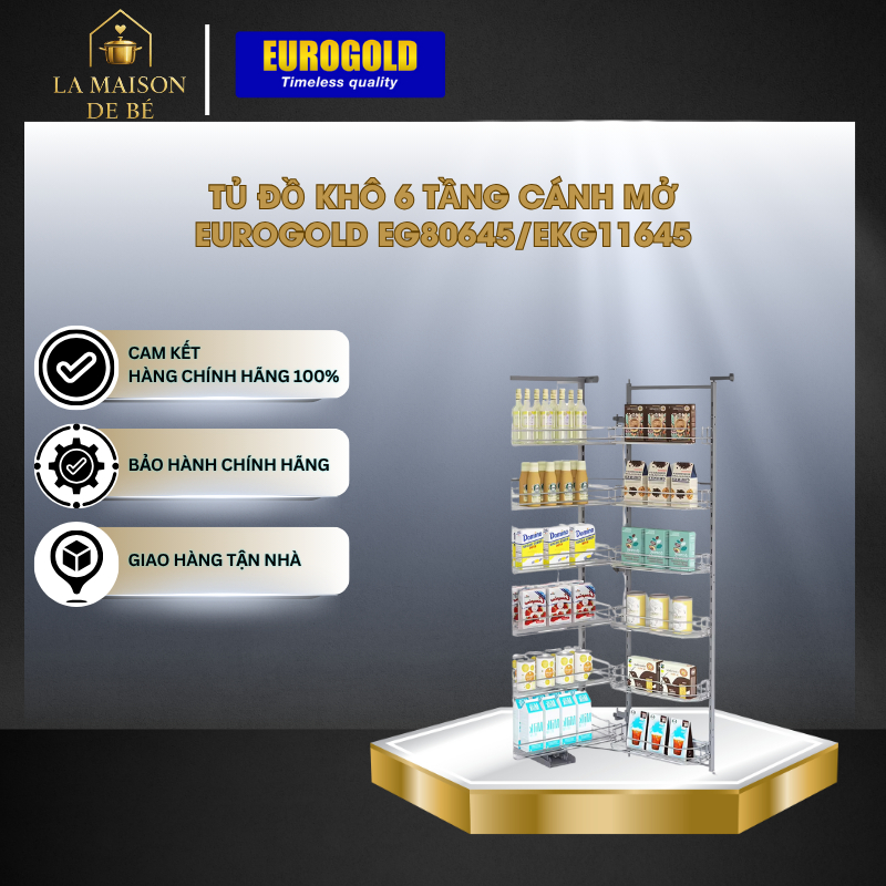 TỦ KHO 6 TẦNG CÁNH MỞ EUROGOLD EG80645 / EKG11645 - LMS