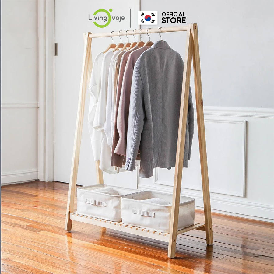 Giá Treo Quần Áo Bằng Gỗ Đa Năng Chữ A – 1 tầng / 2 tầng Living On