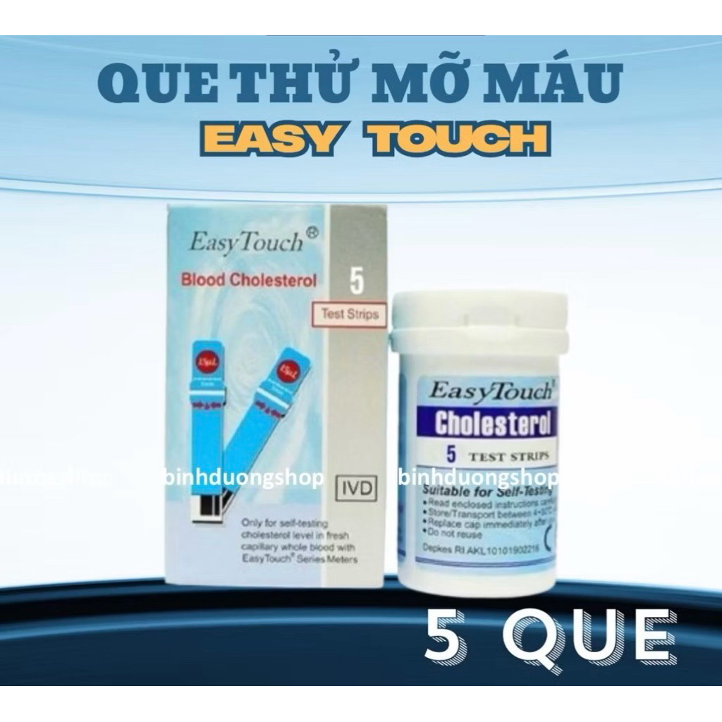 Que thử mỡ Easy Touch GCU- lọ 5 que- thử mỡ máy 3in1