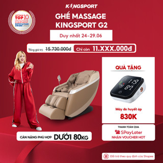 CHỈ GIAO MIỀN BẮC Ghế massage KINGSPORT Standard G2 con lăn di chuyển cổ vai, thiết kế hiện đại 2024, khung ghế rộng rãi