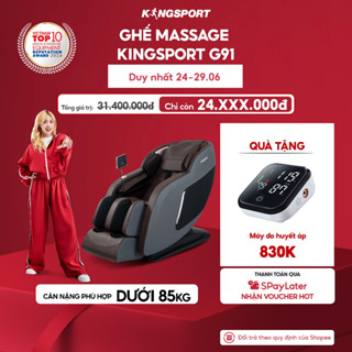 Ghế massage KINGSPORT G91 cao cấp con lăn 3D, chế độ quét cơ thể thông minh túi khí massage chân cao