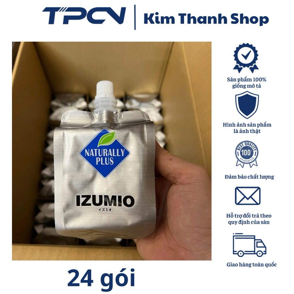 24 Gói Nước uống Izumio 200ml Nhật Bản, nước uống giàu Hydro - Chính Hãng
