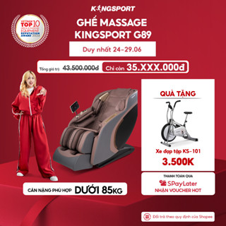 Ghế massage KINGSPORT G89 có body scan, công nghệ lọc khí ion âm, con lăn 3D thông minh