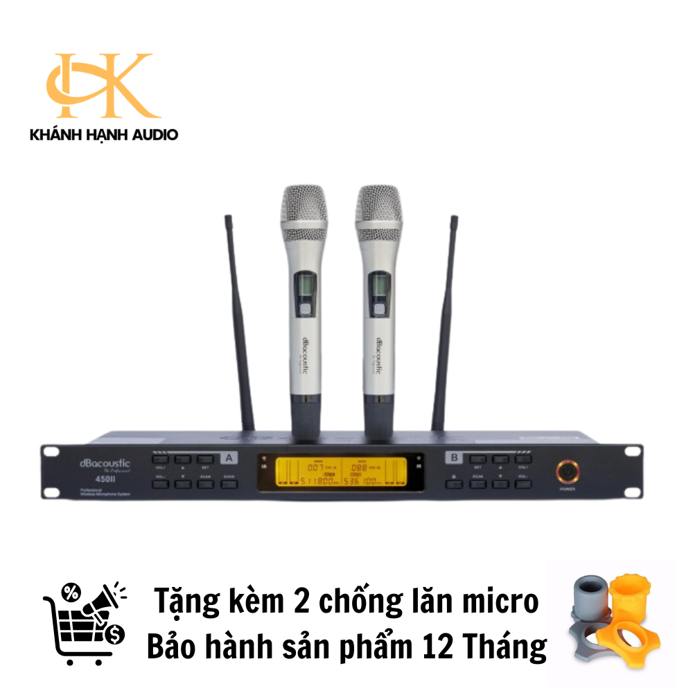 Micro không dây dBAcoustic DB450II V2 tích hợp sẵn 5 chế độ ECHO Hàng chính hãng