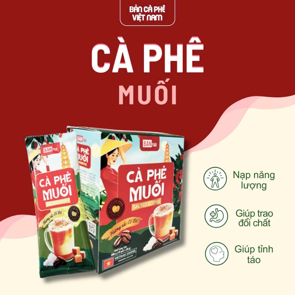 Cà Phê Muối Đậm Đà Thơm Ngon, Đảm Bảo Chất Lượng Cao, Cafe Muối Hòa Tan Chuẩn Vị Cố Đô Huế