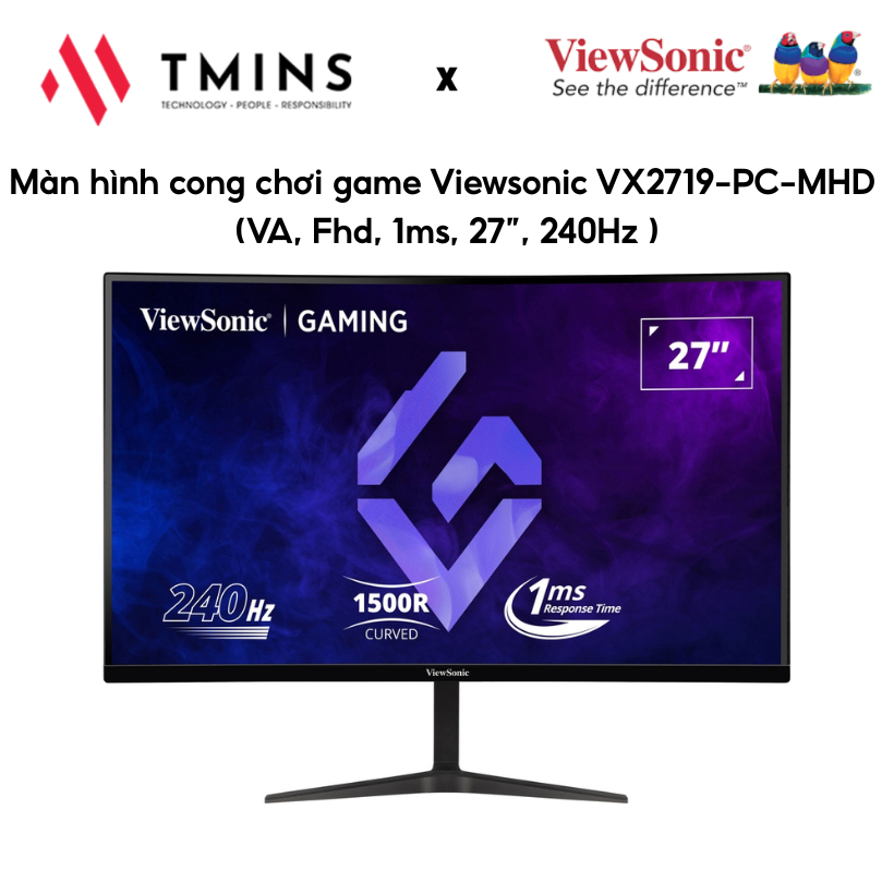 Màn hình cong Gaming Viewsonic VX2719-PC-MHD 27Inch 240Hz (VA, Fhd, 1ms)  - Hàng chính hãng
