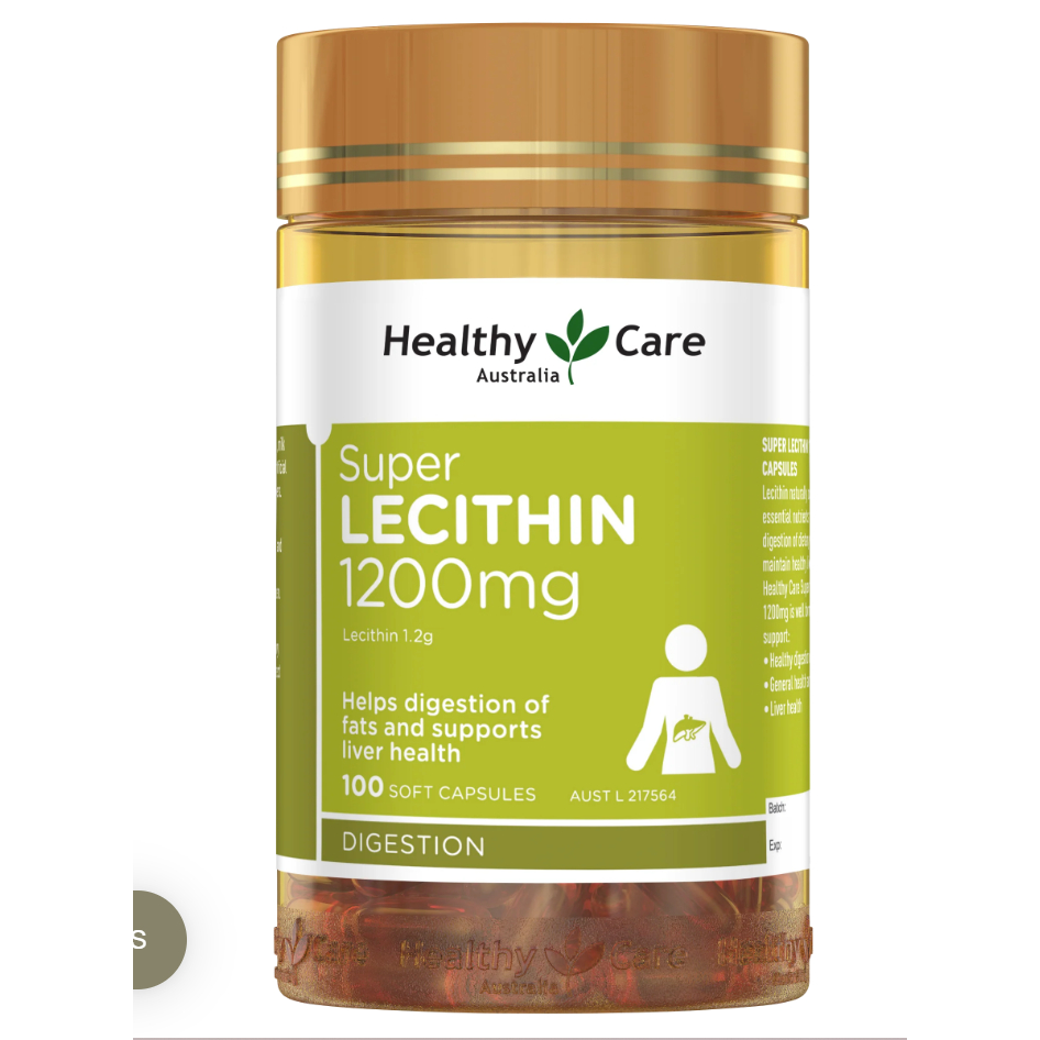 (date 2027) Viên uống mầm đậu nành Healthy Care Super Lecithin 100 viên