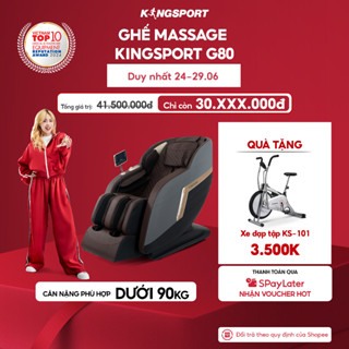 Ghế massage toàn thân cao cấp KINGSPORT G80 hệ thống con lăn 3D hiện đại, điều khiển bằng giọng nói thông minh