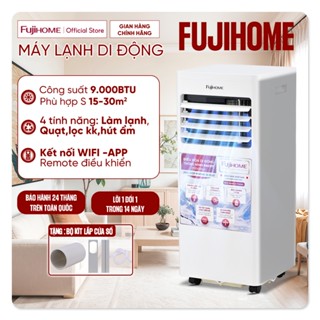 Điều hòa di động 9000BTU-12000BTU phòng 15m2- 35m2 nhập khẩu FUJIHOME, máy lạnh mini, hút ẩm 25 lít/ngày, lọc không khí