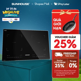 Bếp đôi điện từ Sunhouse SHB82032-EC - Booster nấu nhanh - 9 chế độ - Tính năng slow cook