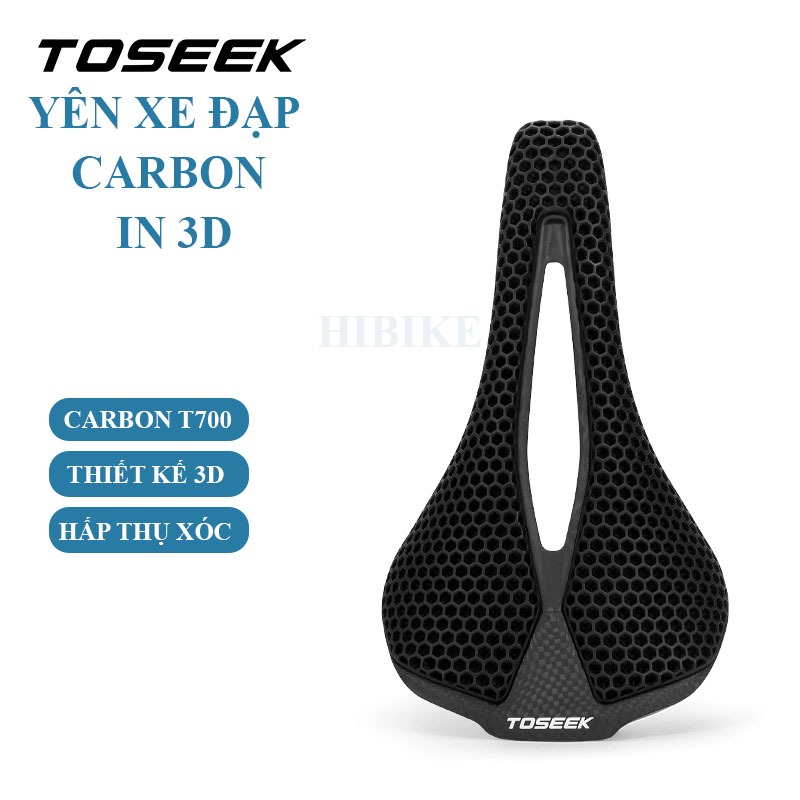 YÊN XE ĐẠP CARBON TOSEEK P300 3D YÊN XE ĐẠP CAO CẤP CARBON 3D