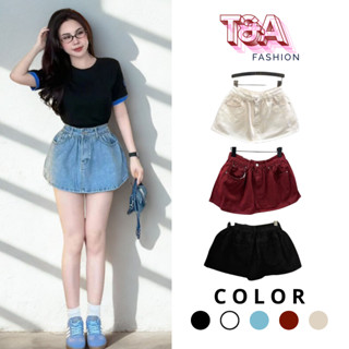 Chân váy chữ A lưng cao dáng xoè form ngắn tôn dáng, chất jean dày dặn - Váy ngắn nữ hot trend dễ phối đồ | T&A Fashion