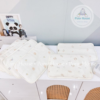 Gối Cotton Manny Ruột Bông Mềm Mại Thoáng Khí Cho Bé Từ Sơ Sinh KT 24*40cm