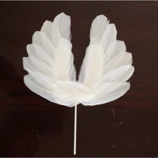 Cánh lông vũ thiên thần trang trí bánh kem, bánh sinh nhật kích thước 25cm