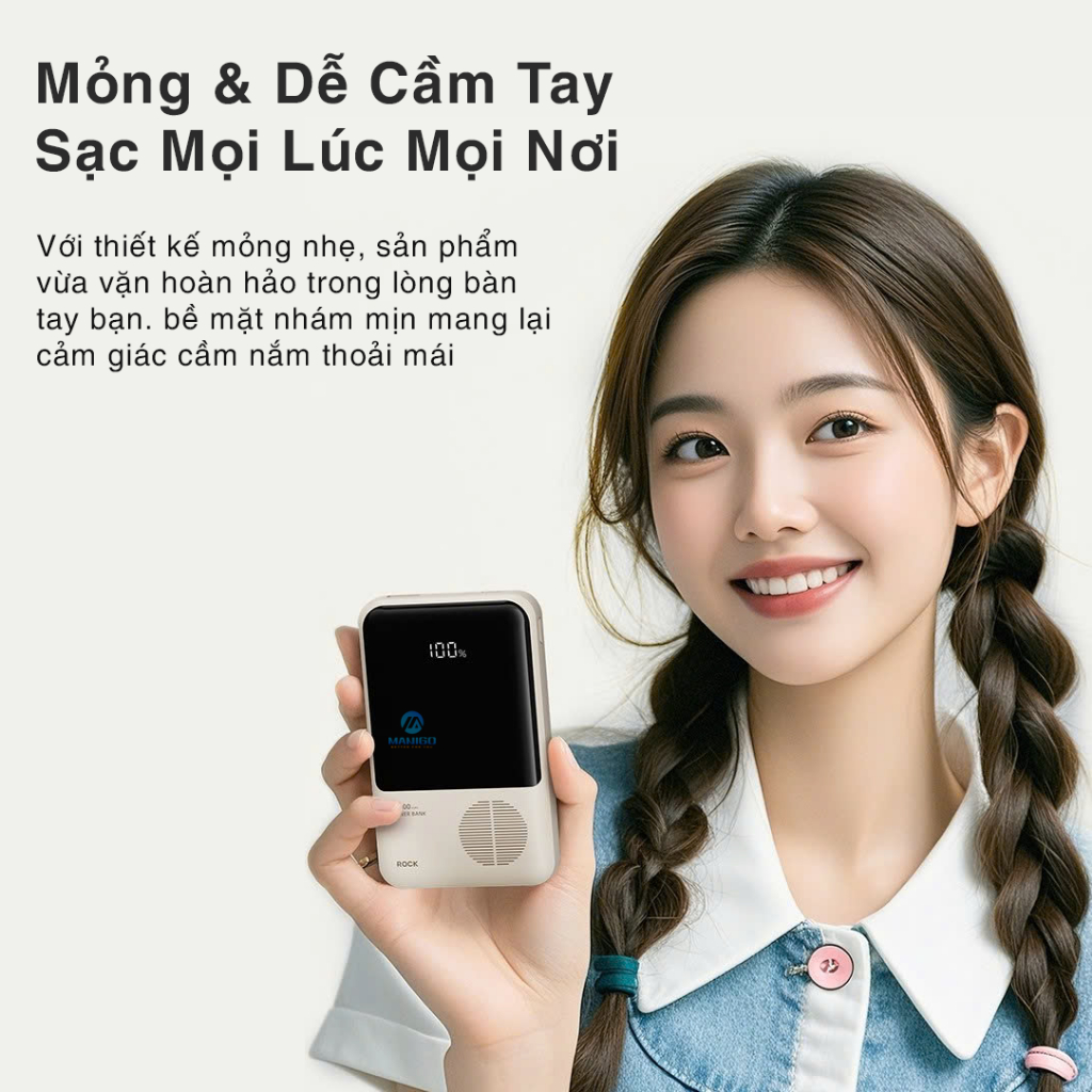 Pin sạc dự phòng tích hợp dây sạc Rockspace P95 sạc nhanh 22.5w 10000mAh hàng chính hãng có BH | BigBuy360 - bigbuy360.vn