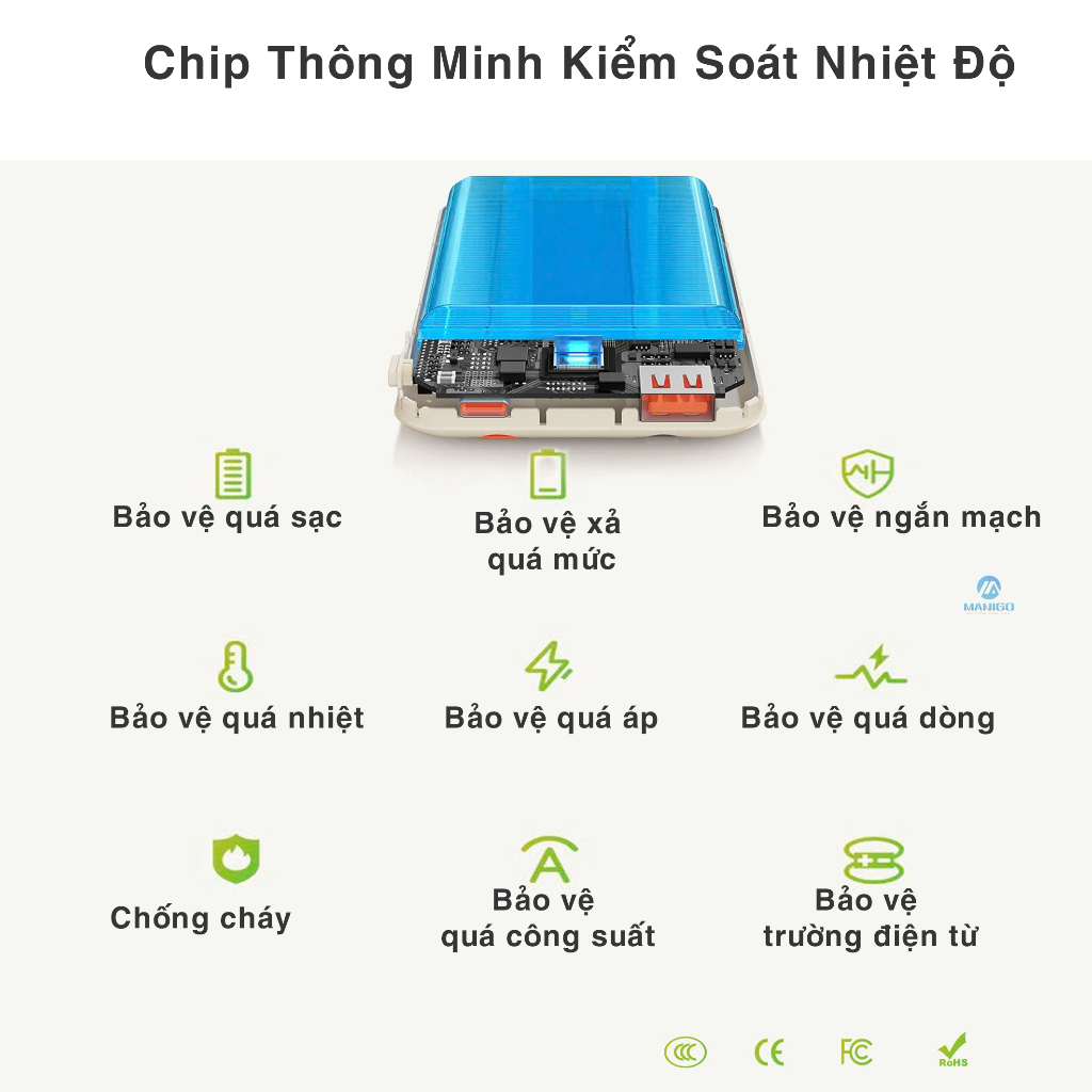 Pin sạc dự phòng tích hợp dây sạc Rockspace P95 sạc nhanh 22.5w 10000mAh hàng chính hãng có BH | BigBuy360 - bigbuy360.vn