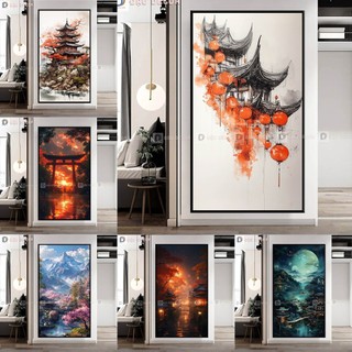  Tranh canvas decor nhà cửa Tranh phong cảnh yên bình Tranh decor phòng khách,phòng làm việc. 