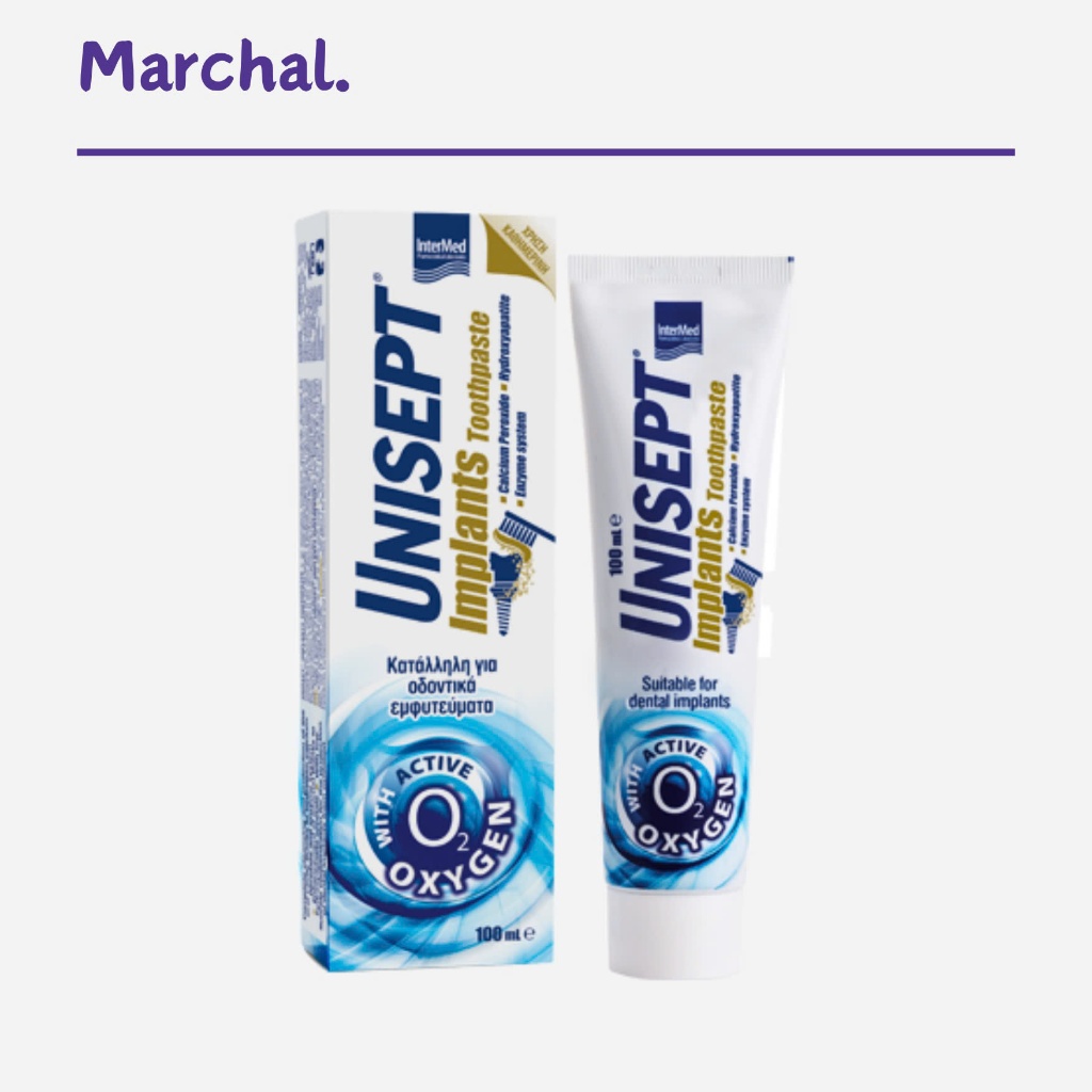 Kem Đánh Răng Unisept Implant 100ml Giảm Viêm Lợi, Hôi Miệng, Viêm Quanh Implant, Chân Răng Sứ - Int