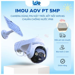Camera IMOU AOV PT 5MP KẾT NỐI WIFI HOẶC SIM 4G, DÙNG PIN MẶT TRỜI, XOAY 360 ĐỘ, ĐÀM THOẠI 2 CHIỀU