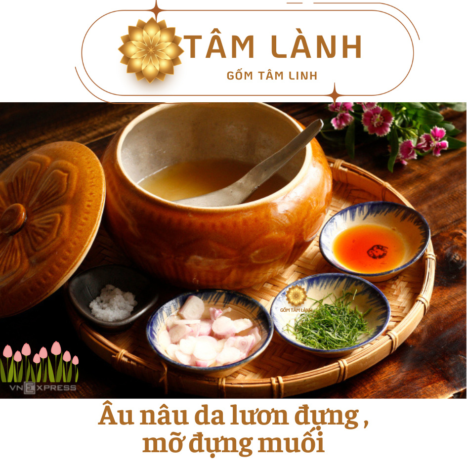 Âu đựng mỡ bằng sứ,liễn đựng mỡ, hũ đựng mỡ, âu mỡ sành, niễng đựng mỡ, hũ muối dưa cà, thố đựng mỡ 