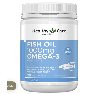 (date 2028) Viên uống dầu cá 1000mg Healthy Care Fish Oil 1000mg, 400 viên ( Dầu Cá HC )