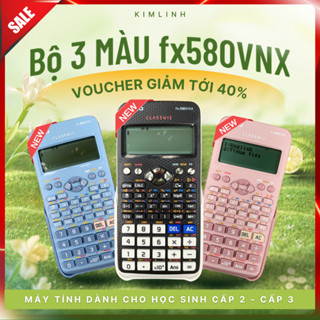 Máy tính FX580VN X, Máy tính dành cho học sinh cấp 2 cấp 3, Giá rẻ, có tiếng việt, lỗi 1 đổi 1