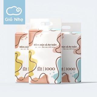[Gió Nhẹ] Khăn giấy rút  thùng 10 bịch thiết kế treo tường thông minh, tiện lợi, siêu dai và mềm mịn