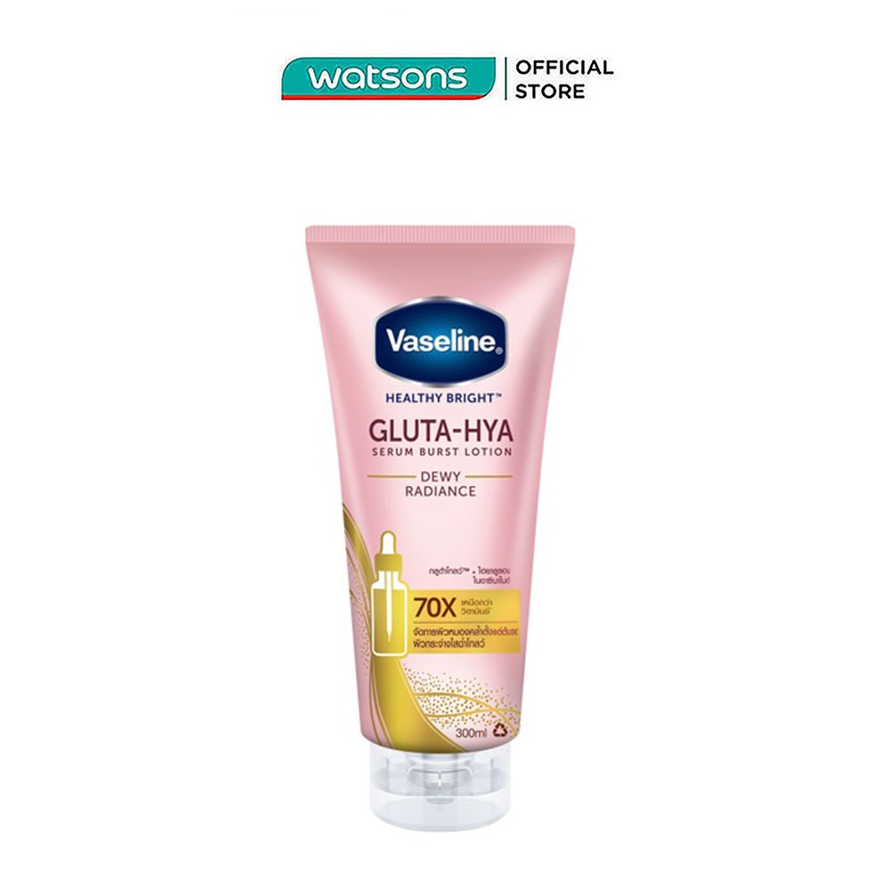 Serum Dưỡng Thể Vaseline Healthy Bright Gluta Hya Burst Lotion Dewy Radiance 300ml