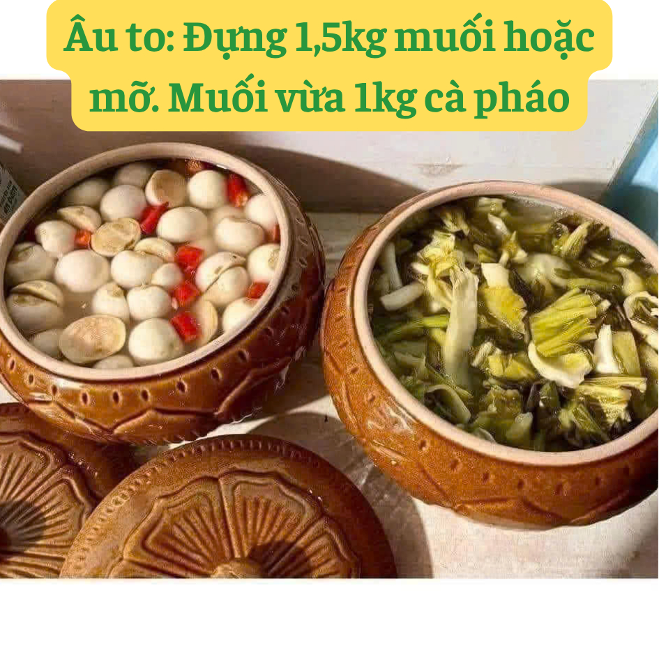 Âu đựng mỡ bằng sứ, liễn đựng mỡ, hũ đựng mỡ, âu mỡ sành, niễng đựng mỡ, hũ muối dưa cà, thố đựng mỡ