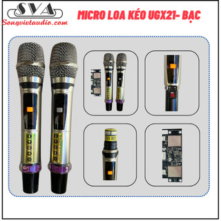 BỘ MICRO LOA KÉO, AMPLI CÓ BLUETOOTH UGX21 - CẶP