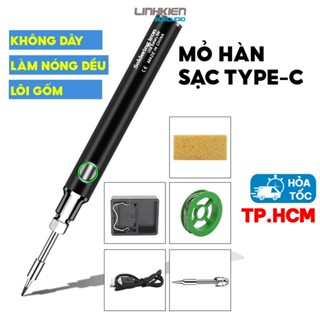 Mỏ hàn điện Type-C 5V 8W lõi gốm có thể điều chỉnh nhiệt độ kèm sạc USB tiện dụng cao cấp