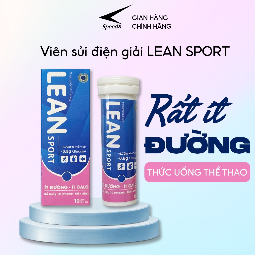 Viên Sủi Điện Giải Thể Thao Lean Sport bù nước, điện giải, đồ uống tăng lực hiệu quả