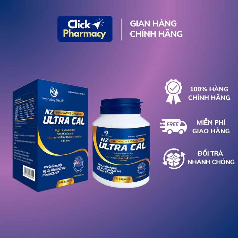 Viên Canxi Nano hữu cơ NZ Ultra Cal hỗ trợ xương khớp, chắc khỏe xương và giảm loãng xương