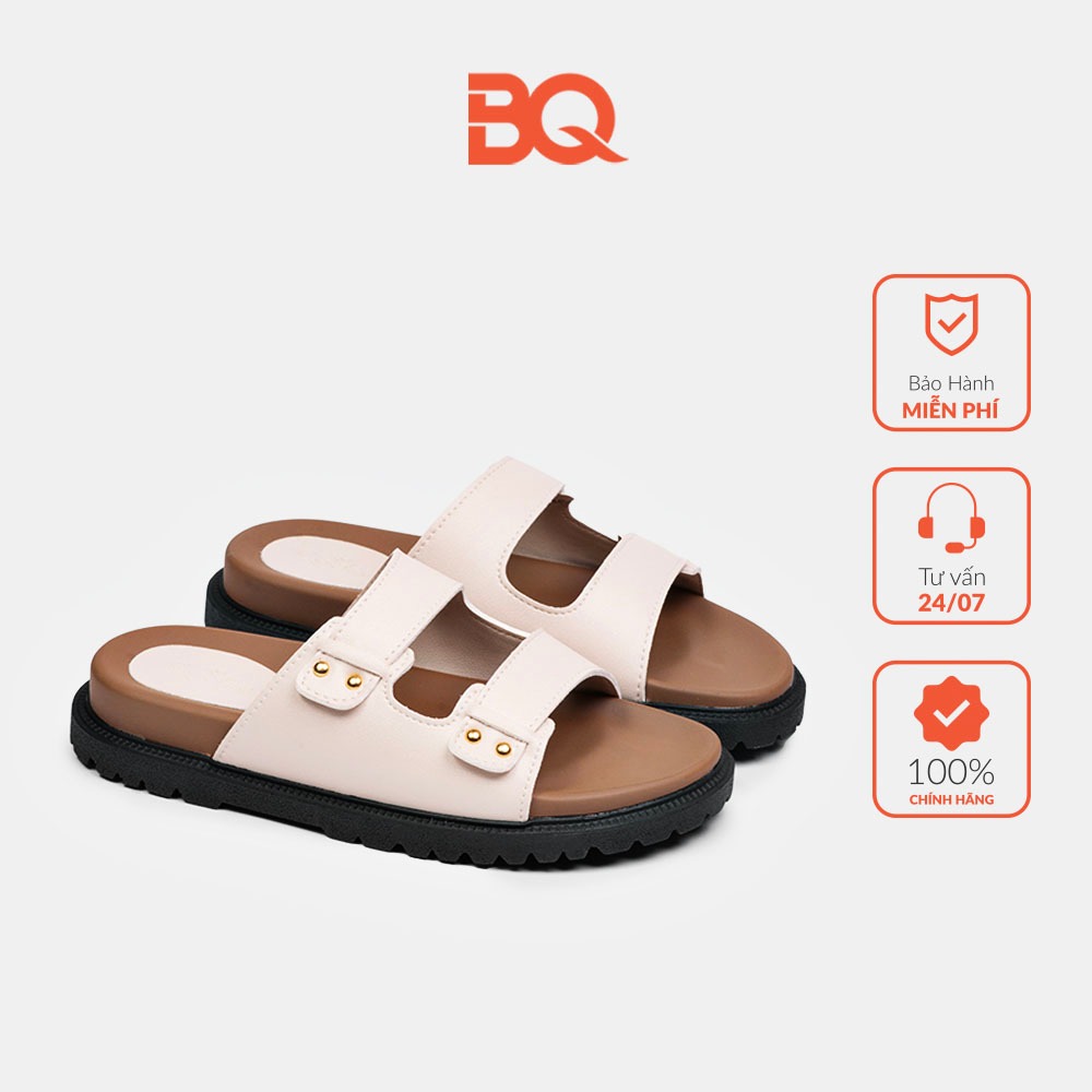 Dép nữ hai quai ngang đế bằng thoáng khí thời trang BQ DEW0142