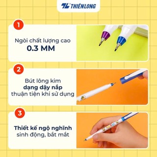 Bút Lông Kim 0.3mm BeeBee Thiên Long TP-FL04/BEE (Mực Tím)