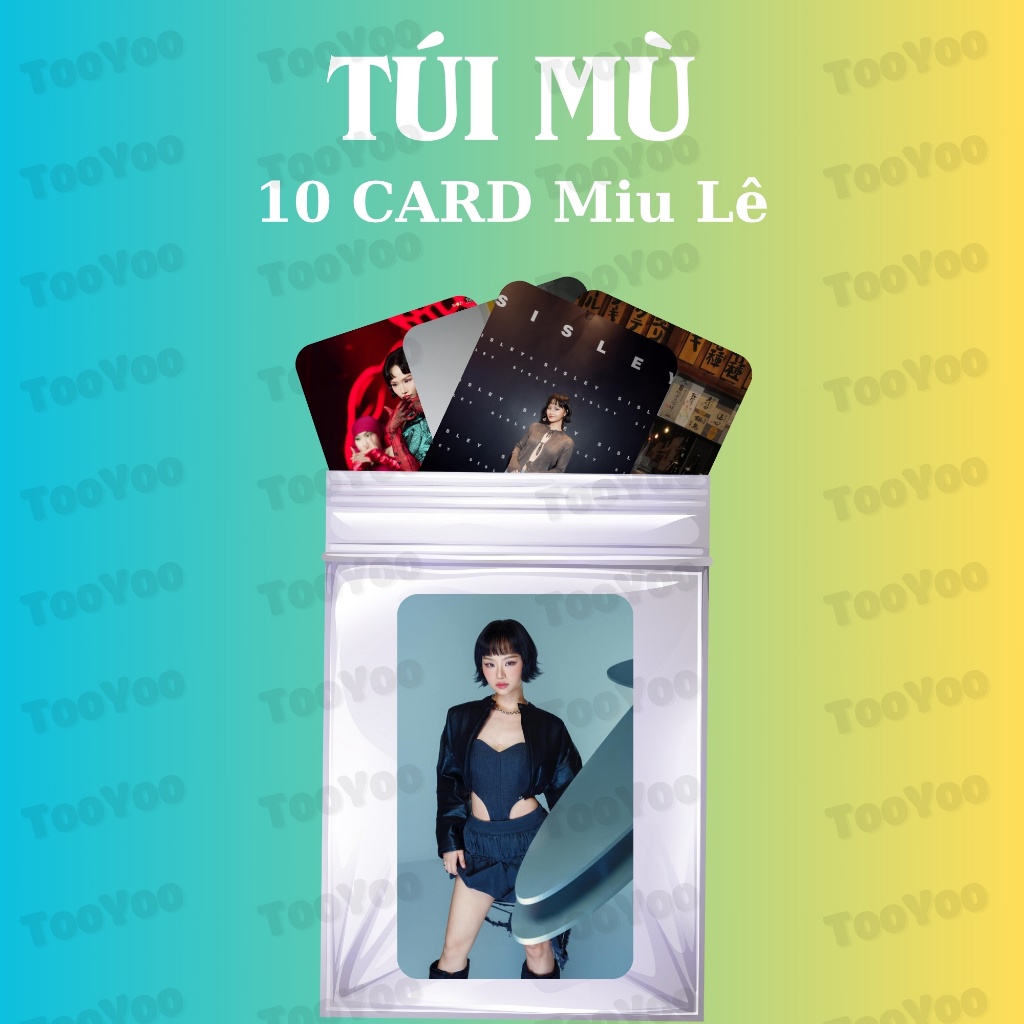 Túi mù gồm 10 card Miu Lê EXSH bo góc không trùng TooYoo CARD0024